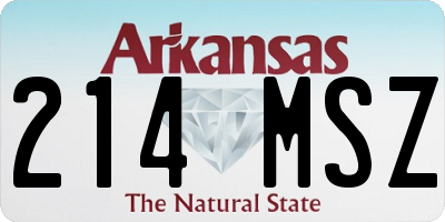 AR license plate 214MSZ