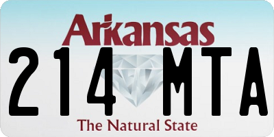 AR license plate 214MTA