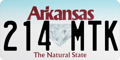 AR license plate 214MTK