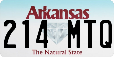 AR license plate 214MTQ
