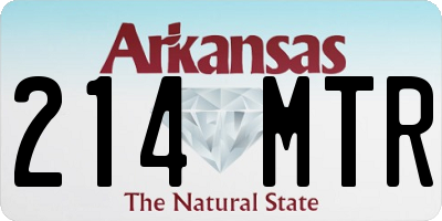 AR license plate 214MTR