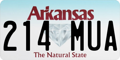 AR license plate 214MUA