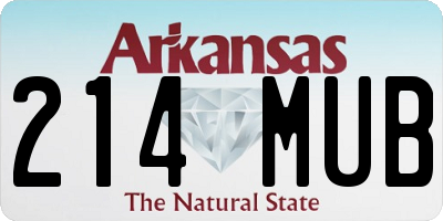 AR license plate 214MUB