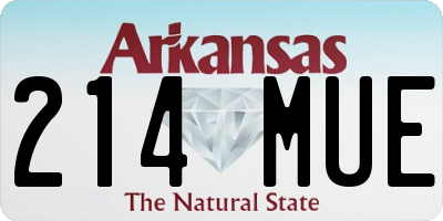 AR license plate 214MUE
