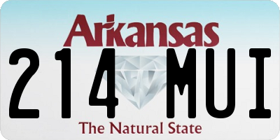 AR license plate 214MUI