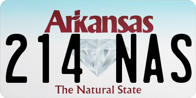 AR license plate 214NAS