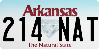 AR license plate 214NAT