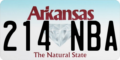 AR license plate 214NBA