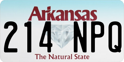 AR license plate 214NPQ