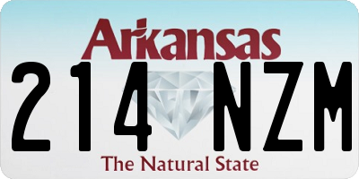 AR license plate 214NZM
