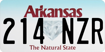 AR license plate 214NZR
