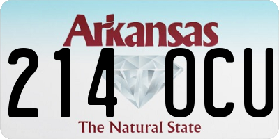 AR license plate 214OCU