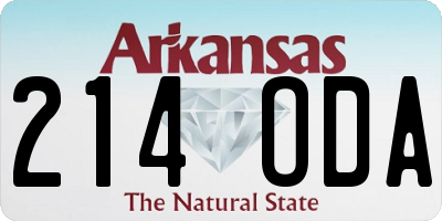 AR license plate 214ODA