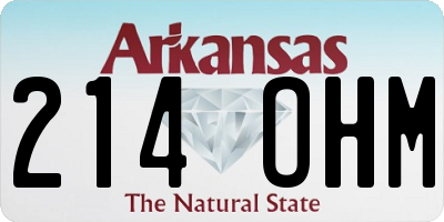 AR license plate 214OHM