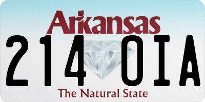 AR license plate 214OIA