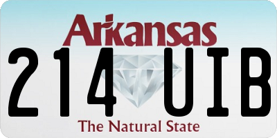 AR license plate 214UIB