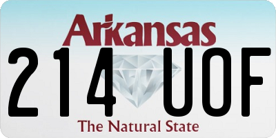 AR license plate 214UOF
