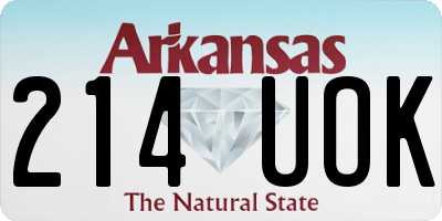 AR license plate 214UOK