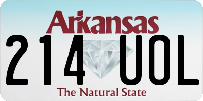 AR license plate 214UOL