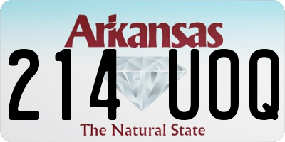 AR license plate 214UOQ