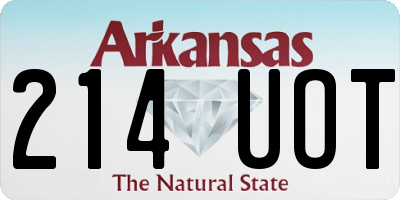 AR license plate 214UOT