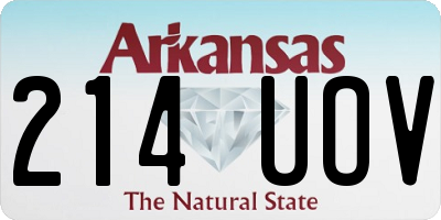 AR license plate 214UOV