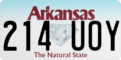 AR license plate 214UOY