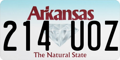 AR license plate 214UOZ