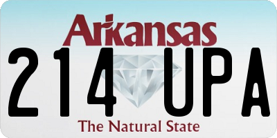 AR license plate 214UPA