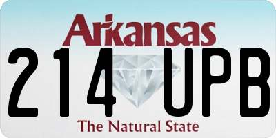 AR license plate 214UPB