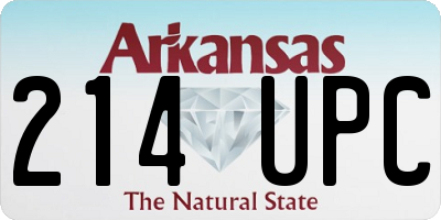 AR license plate 214UPC