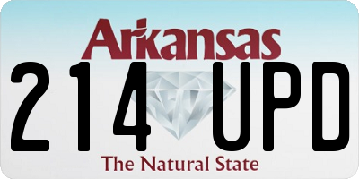 AR license plate 214UPD