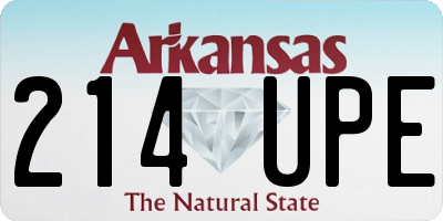 AR license plate 214UPE