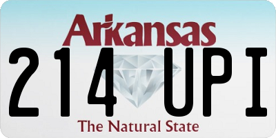 AR license plate 214UPI