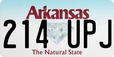 AR license plate 214UPJ