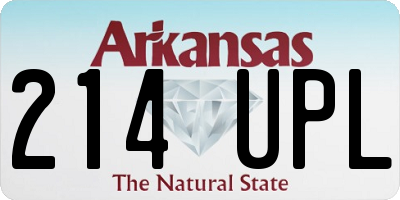 AR license plate 214UPL