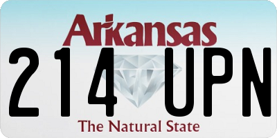 AR license plate 214UPN