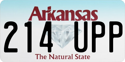 AR license plate 214UPP