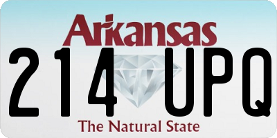 AR license plate 214UPQ