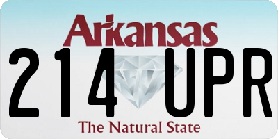 AR license plate 214UPR