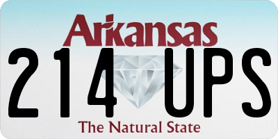 AR license plate 214UPS