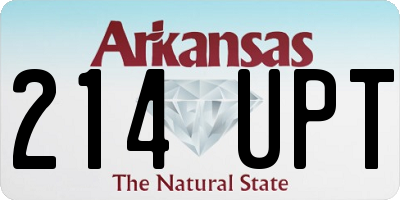 AR license plate 214UPT