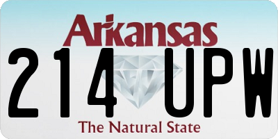 AR license plate 214UPW