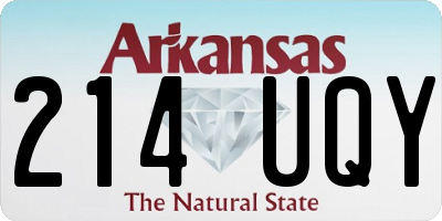 AR license plate 214UQY