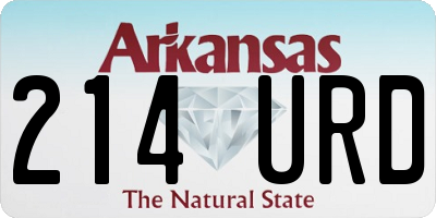 AR license plate 214URD