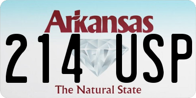 AR license plate 214USP