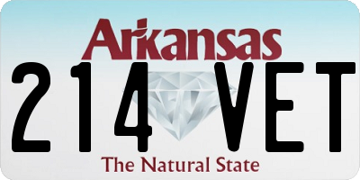 AR license plate 214VET
