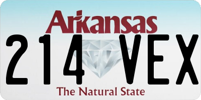 AR license plate 214VEX