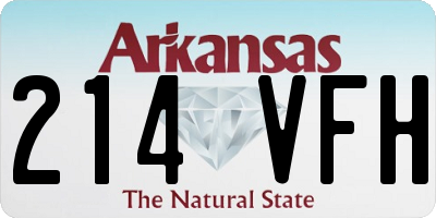 AR license plate 214VFH