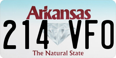 AR license plate 214VFO